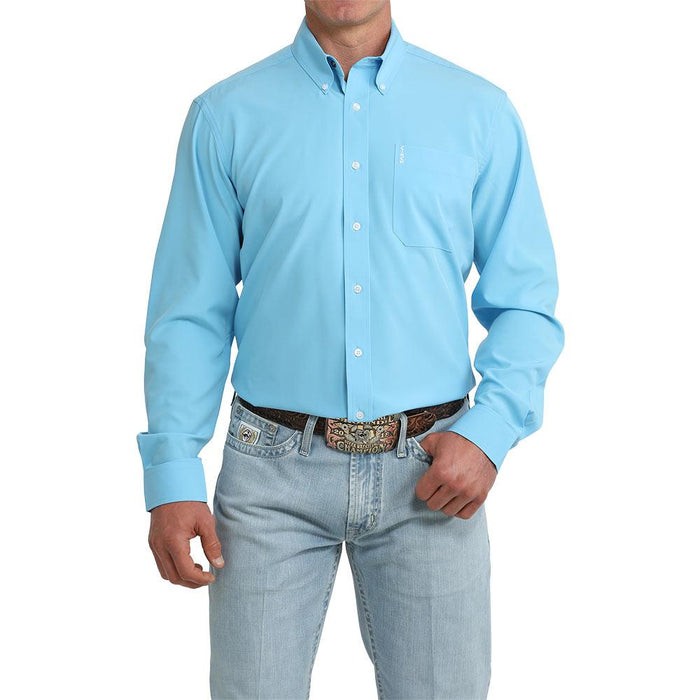Men's Blue ArenaFlex Modern Fit Long Sleeve Shirt