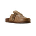 Women's Country Mule Brown Floral Embossed Casual
