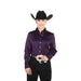 Women's Purple Solid with Pearl Buttons Show Top