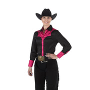 Women's Black with Pink Show Top