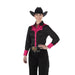 Women's Black with Pink Show Top