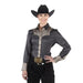 Women's Charcoal Satin Show Top