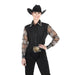 Women's Black Taffeta with Shear Beaded Sleeve Show Top
