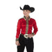 Women's Red, Black, & Gold Taffeta Show Shirt
