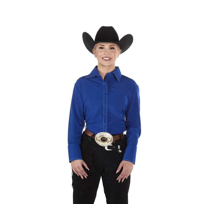 Women's Bucking Blue Buckstitch Vented Show Top