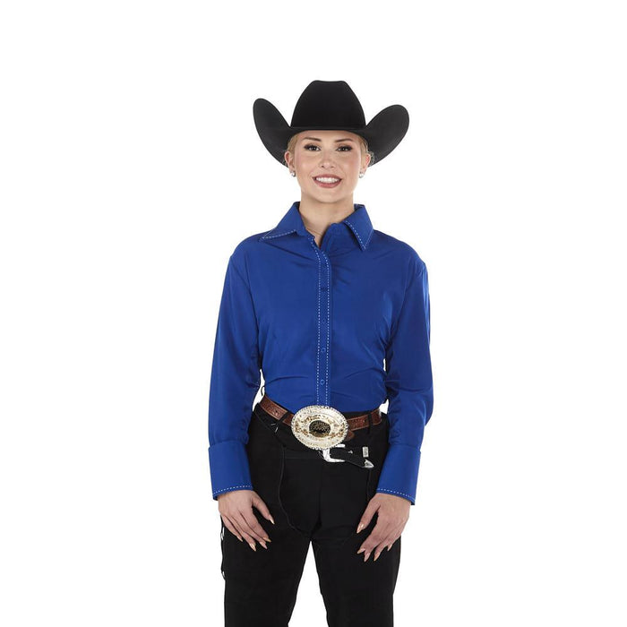 Women's Bucking Blue Buckstitch Vented Show Top