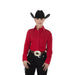 Women's Rearing Red Buckstitch Vented Show Top