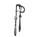 Double Ear Black Basket Tooled Show Wide Cheek Headstall