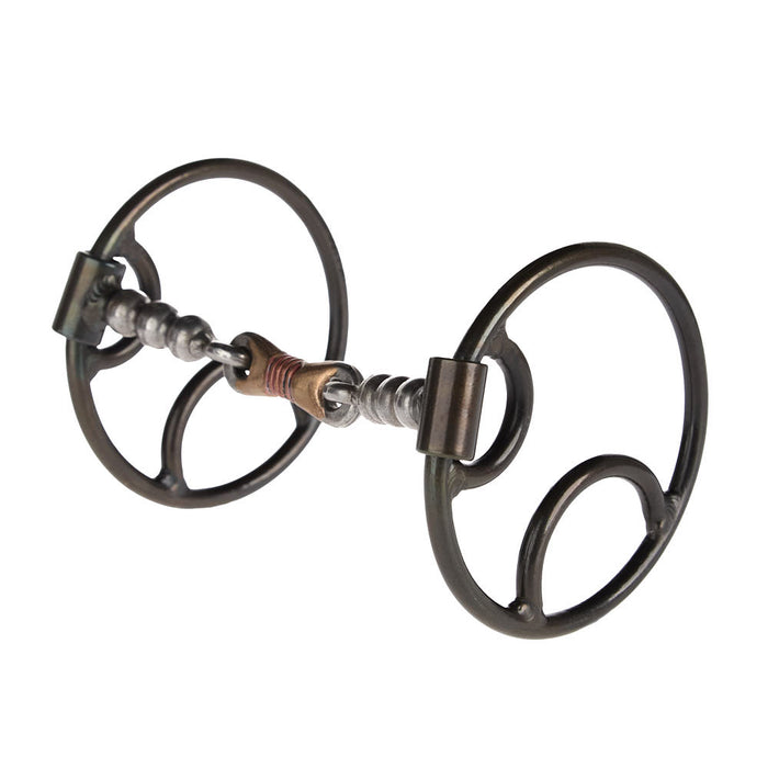 Locked O Ring Beaded Dog Bone Gag Bit