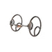 Locked O Ring Twisted Wire Dog Bone Gag Bit