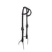 Black Stitched Double Ear Headstall