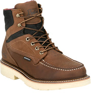 Men's Bristol 6In H20 Brown Soft Round Toe Lace Up Work Boot
