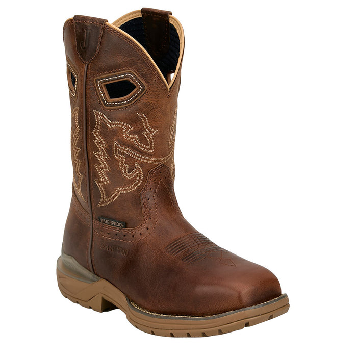 Men's Oil Patch 11In Waterproof Brown Nano Square Toe Work Boot