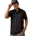 Men's Black Print Polo