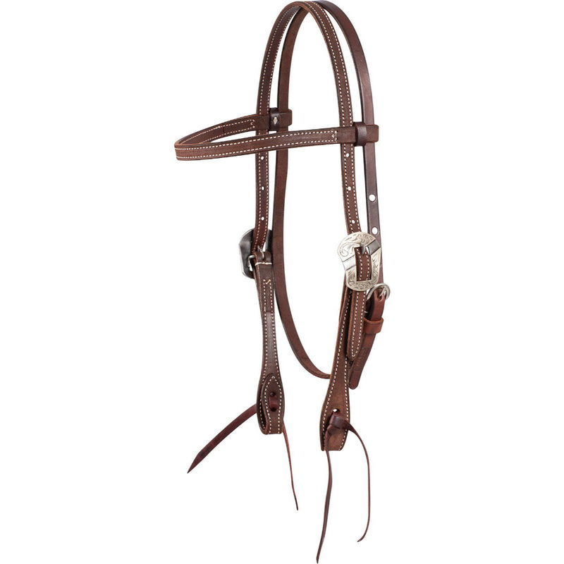 Chocolate Roughout Salinas Buckle Browband Headstall