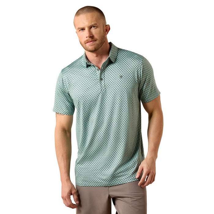 Men's Beach Glass Fitted Print Polo
