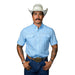Men's Carson Light Blue Short Sleeve Snap Shirt
