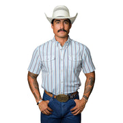 Men's Jake Blue Short Sleeve Snap Shirt