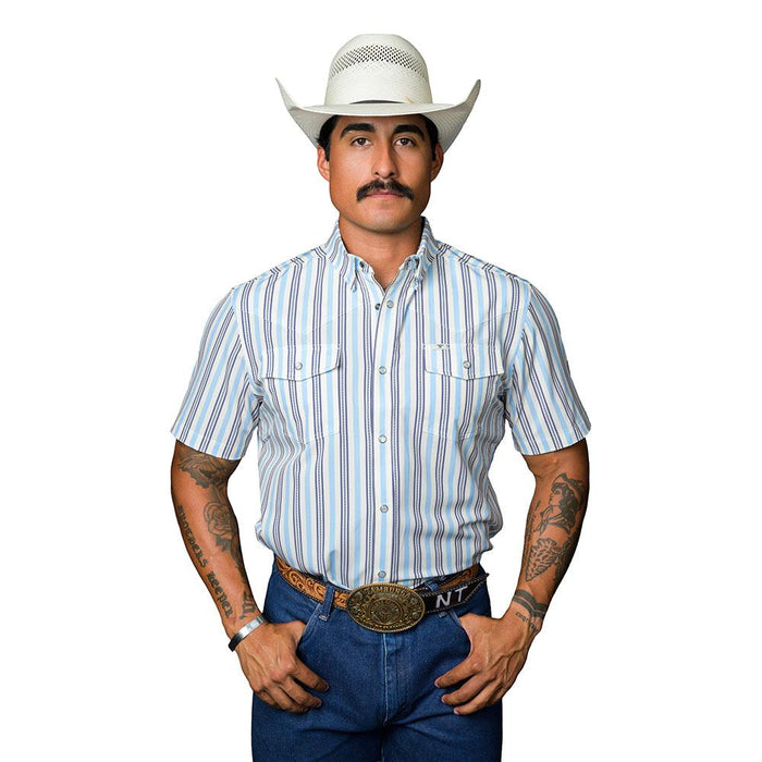 Men's Jake Blue Short Sleeve Snap Shirt