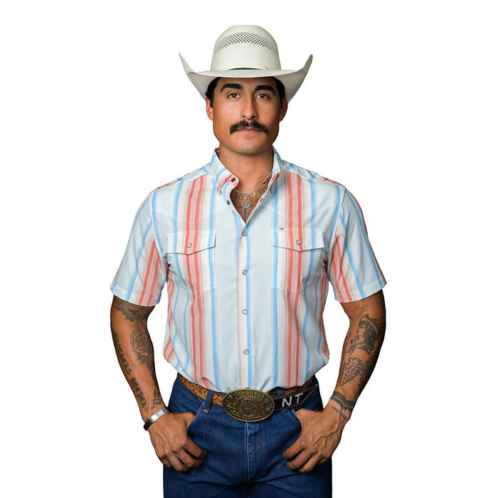 Men's Harrison Salmon Short Sleeve Snap Shirt