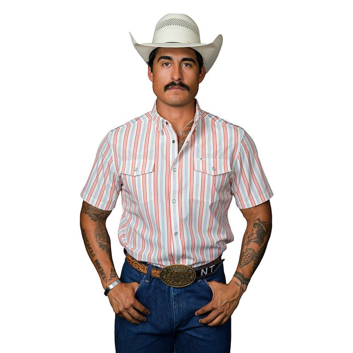 Men's Jake Salmon Short Sleeve Snap Shirt
