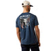 Men's Blue Dusk Longhorn Patriot Bravery Tee Shirt