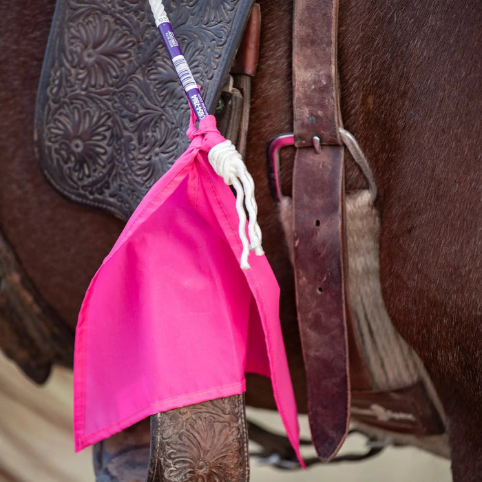 Neon Pink Breakaway Flag with Tear Away Tag 4 Pack