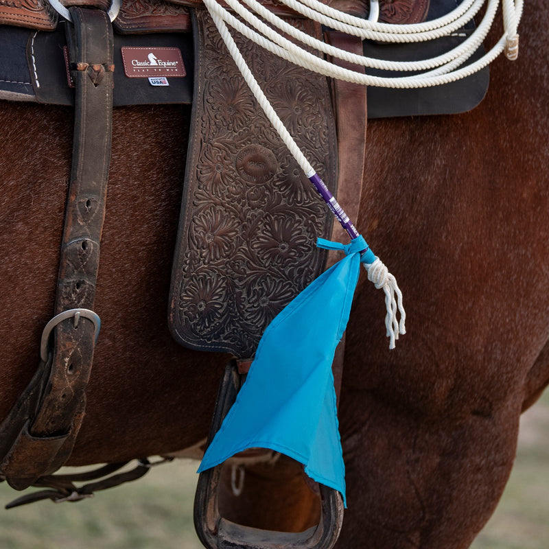 Turquoise Breakaway Flag with Tear Away Tag 4 Pack
