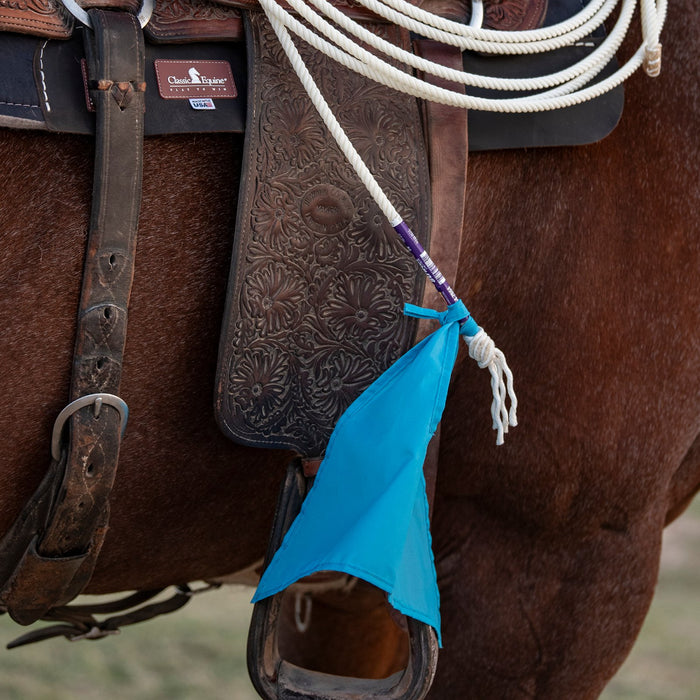 Turquoise Breakaway Flag with Tear Away Tag 4 Pack