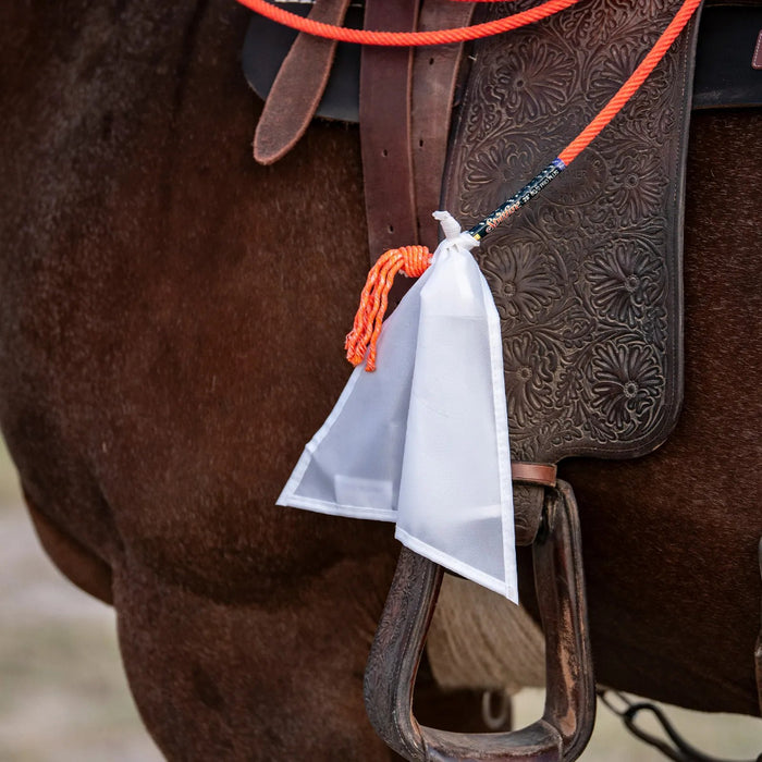 White Breakaway Flag with Tear Away Tag 4 Pack
