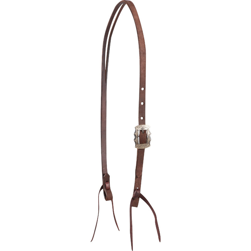 Chocolate Roughout Prescott Buckle Split Ear Headstall