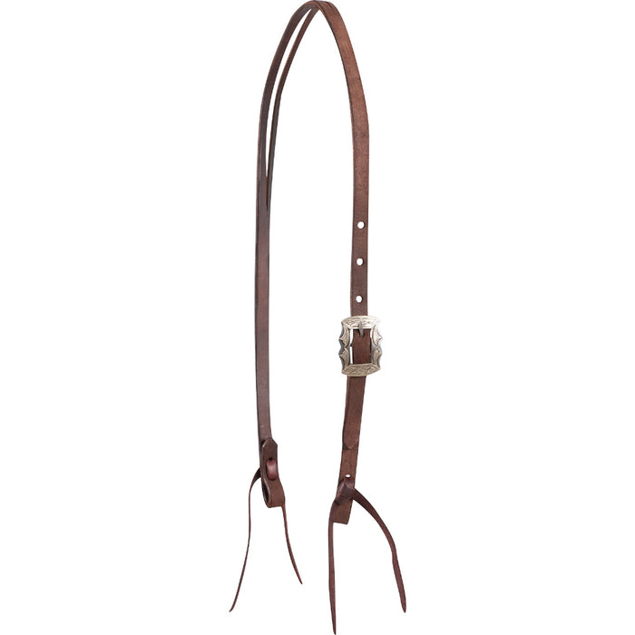 Chocolate Roughout Prescott Buckle Split Ear Headstall