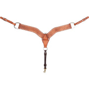 2 3/4in Chestnut Buckstitch Stamped Breastcollar