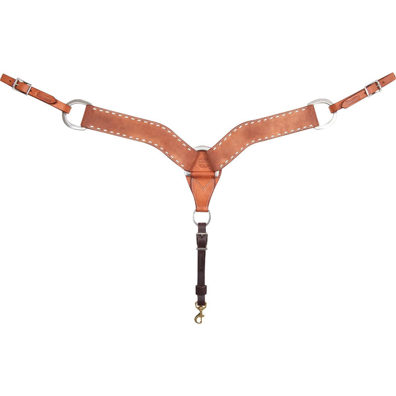 2 3/4in Chestnut Buckstitch Stamped Breastcollar
