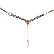 2in Black and Natural Mohair Breast Collar