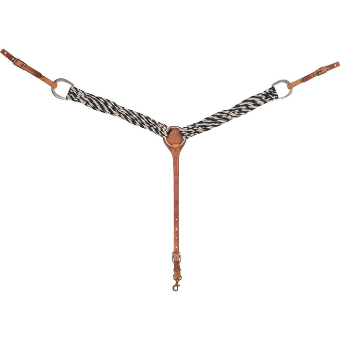 2in Black and Natural Mohair Breast Collar