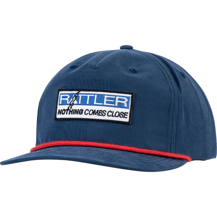 Navy and Red Embroidered Patch Cap