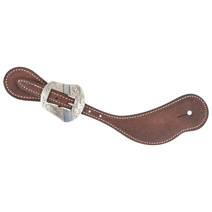 Chocolate Roughout Salinas Buckle Cowboy Spur Straps