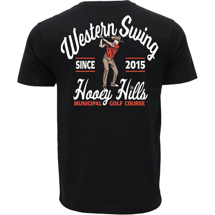 Men's Cowboy Swing Black Tee Shirt