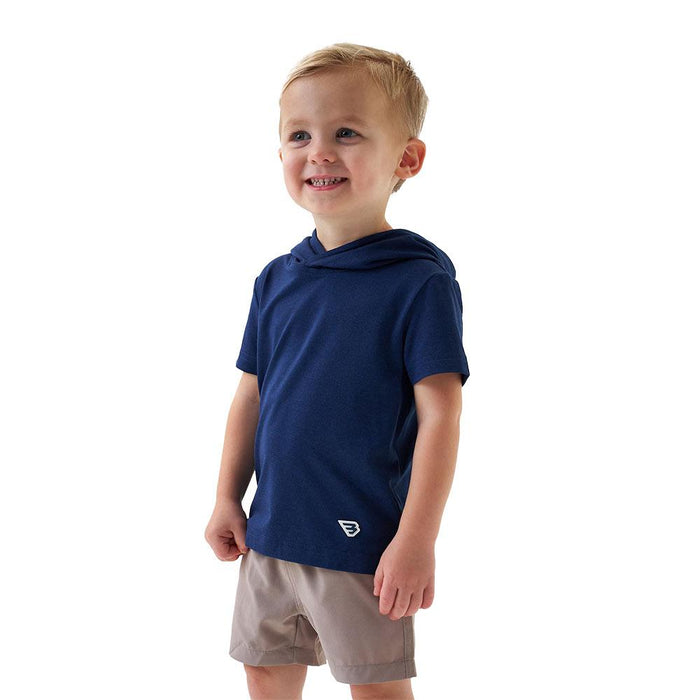 Boy's Navy Short Sleeve Performance Hoodie