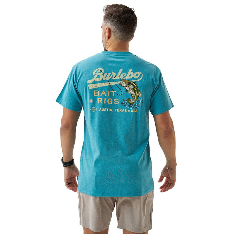 Men's Bait & Rigs Cyan Tee Shirt