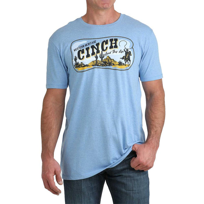 Men's Blue Western Heritage Lead This Life Tee Shirt