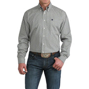 Men's Circle Geo Print Long Sleeve Shirt