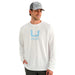 Men's White Icon Long Sleeve Crew Shirt