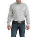 Men's White Small Check Shirt