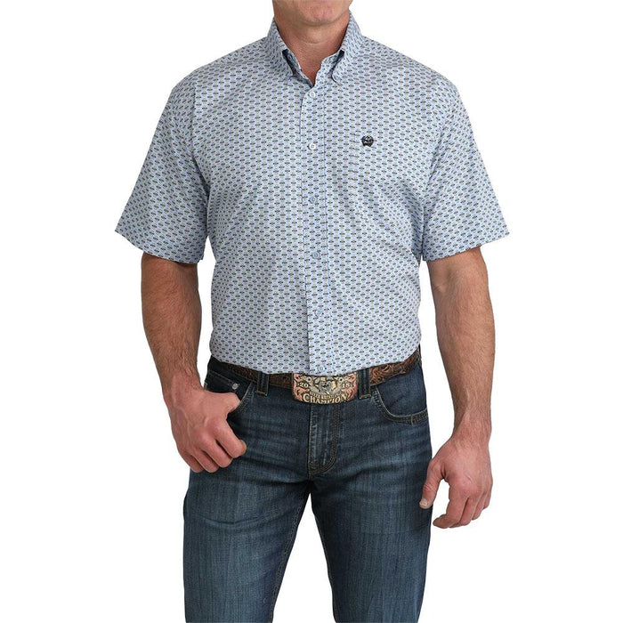 Men’s Light Blue Printed Shirt
