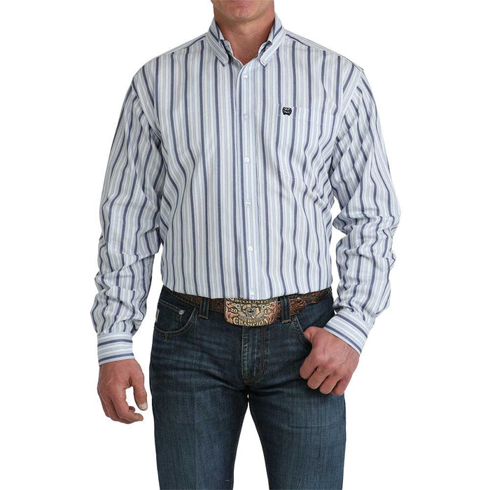 Men's Light Blue Stripe Shirt
