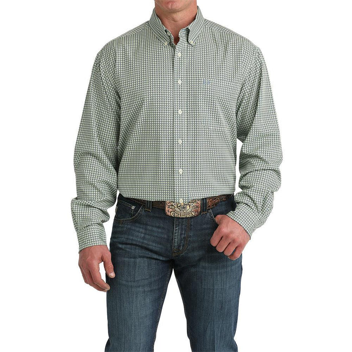 Men's Green Print ArenaFlex Long Sleeve Shirt