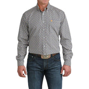 Men's Royal Square Gold Print Shirt