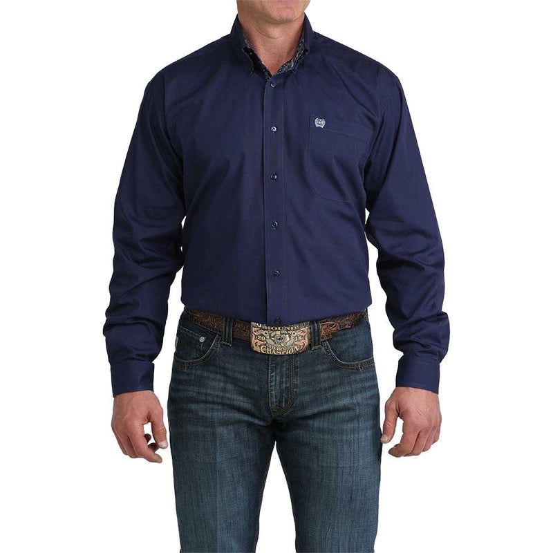 Men's Royal Solid Long Sleeve Shirt